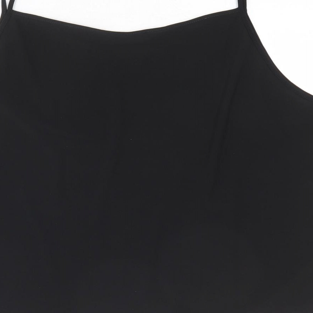 Saloos Womens Black Polyester Camisole Tank Size 2XS Round Neck