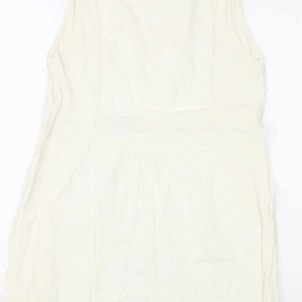 Carina Ricci Womens Ivory Polyester Shift Size M Cowl Neck Pullover