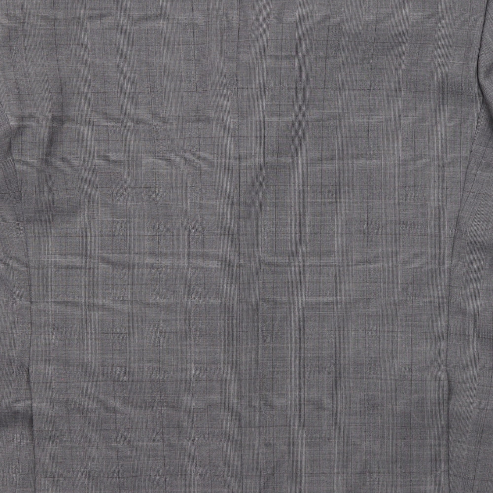 Skopes Mens Grey Check Wool Jacket Suit Jacket Size 42 Regular