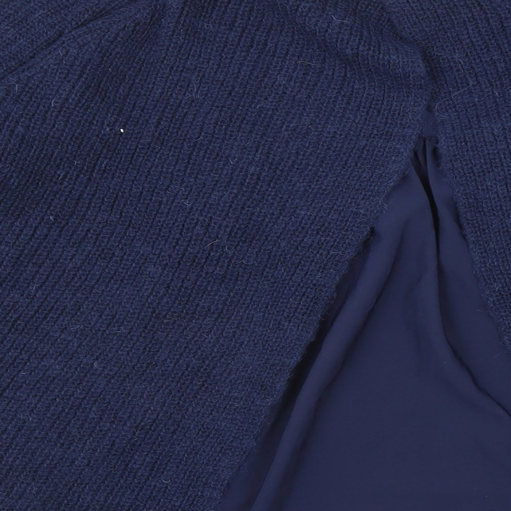 Marks & Spencer Womens Blue Round Neck Acrylic Pullover Jumper Size 12