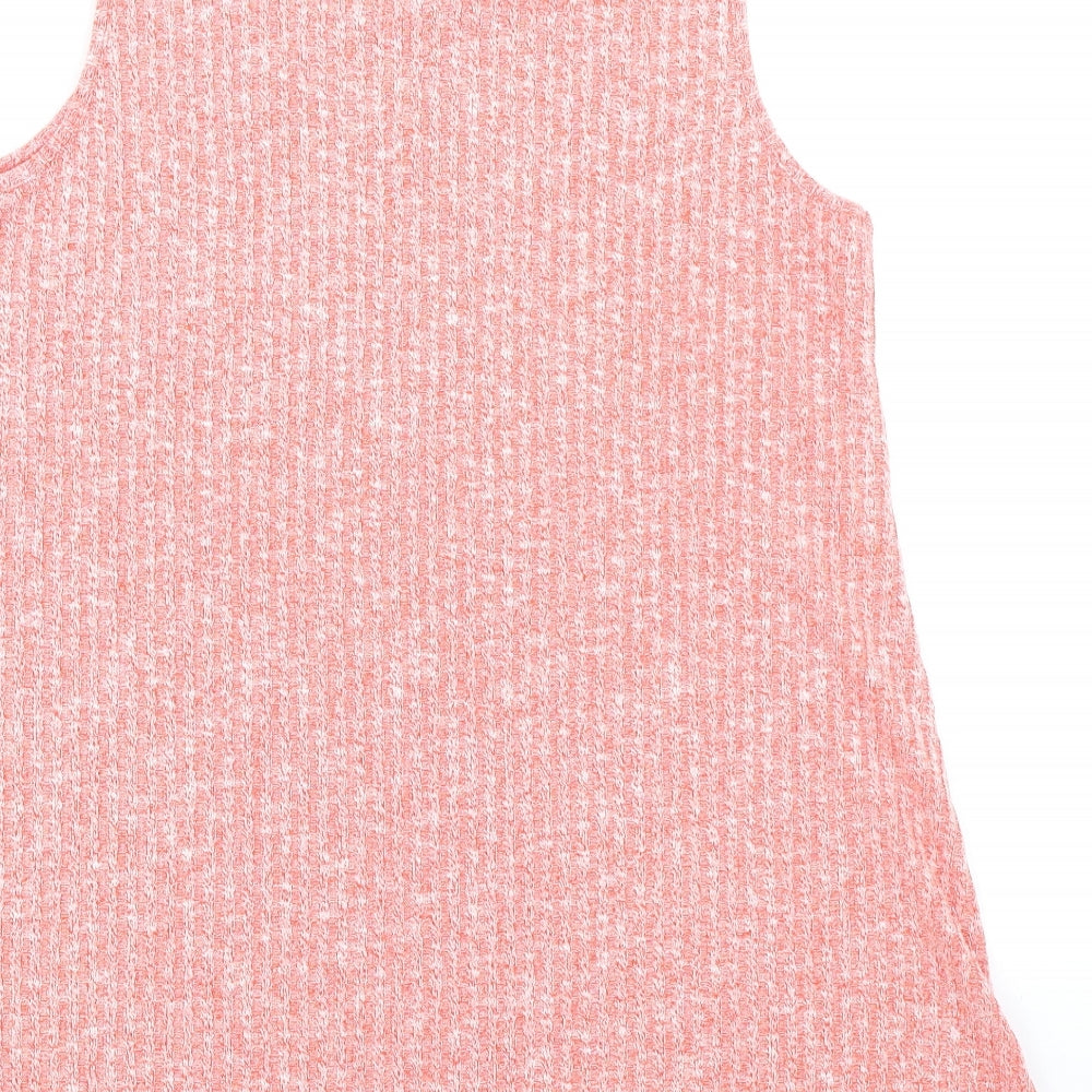 NEXT Womens Orange Polyester Basic Tank Size 10 Mock Neck
