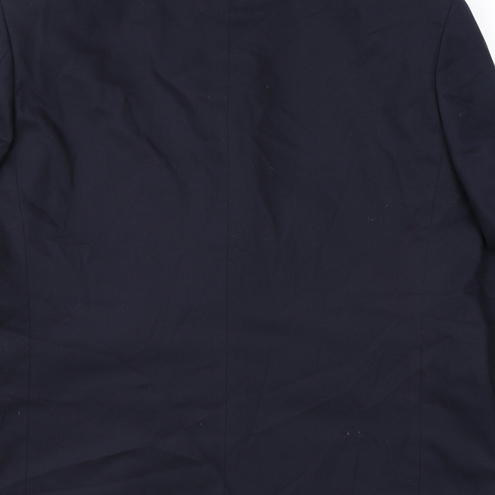 Marks & Spencer Mens Blue Polyester Jacket Suit Jacket Size 42 Regular