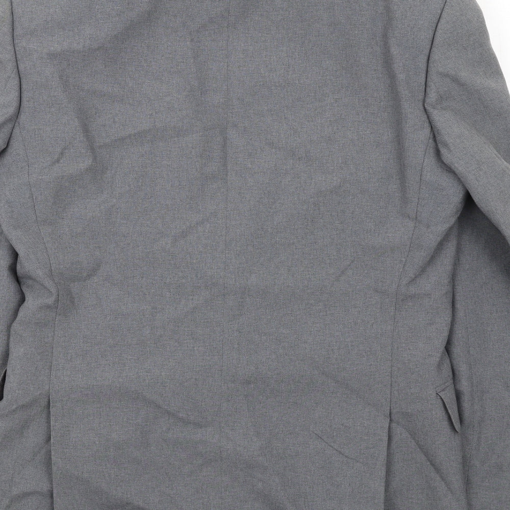 Varteks Mens Grey Polyester Jacket Suit Jacket Size 36 Regular