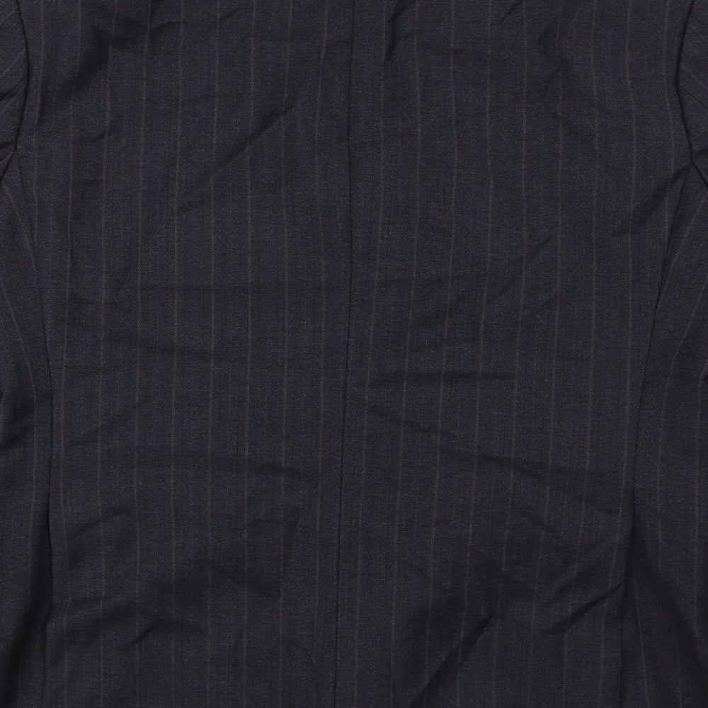Marks & Spencer Mens Blue Striped Wool Jacket Suit Jacket Size 40 Regular