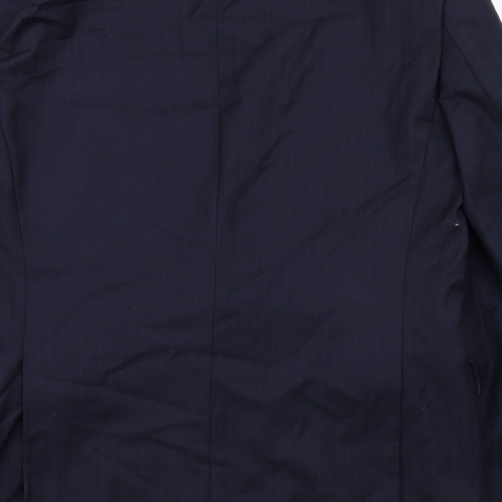 Marks & Spencer Mens Blue Wool Jacket Suit Jacket Size 42 Regular