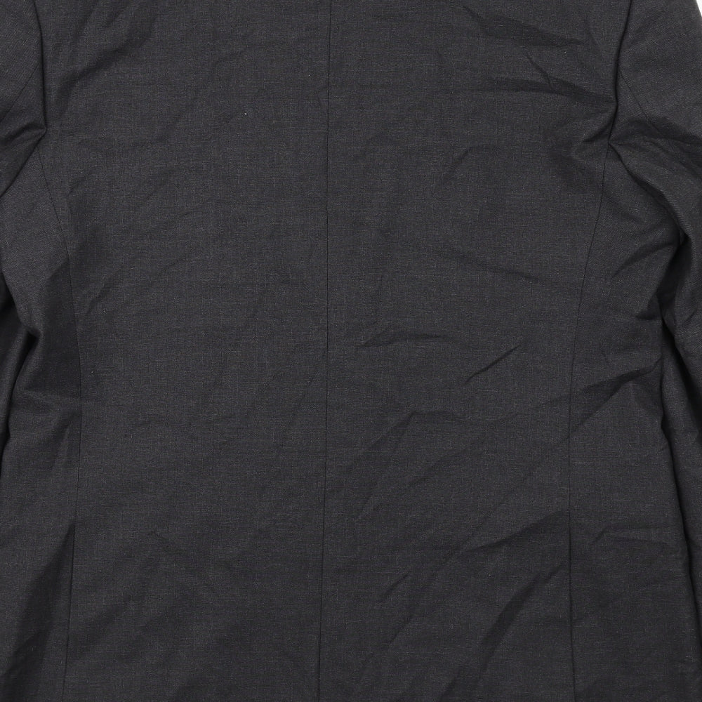 Marks & Spencer Mens Grey Polyester Jacket Suit Jacket Size 40 Regular