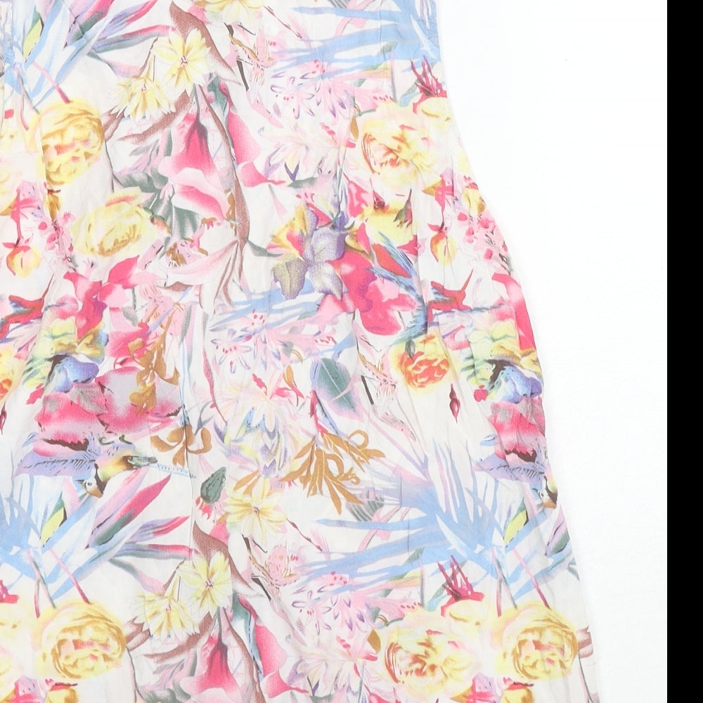 Intuition Womens Multicoloured Floral Viscose Basic Button-Up Size 12 Collared - Size 12-14