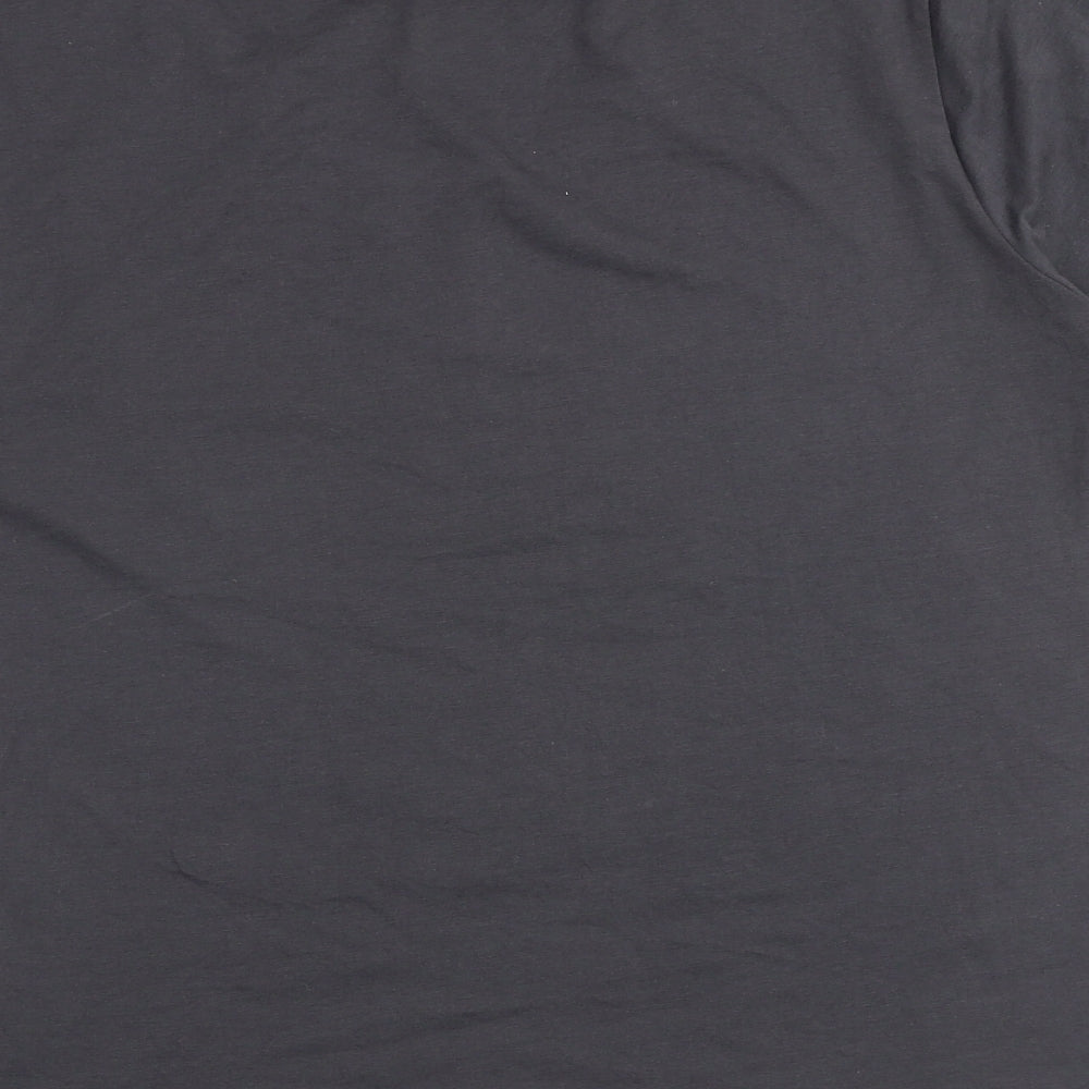 Alexara Womens Grey Polyester Basic T-Shirt Size 14 Round Neck