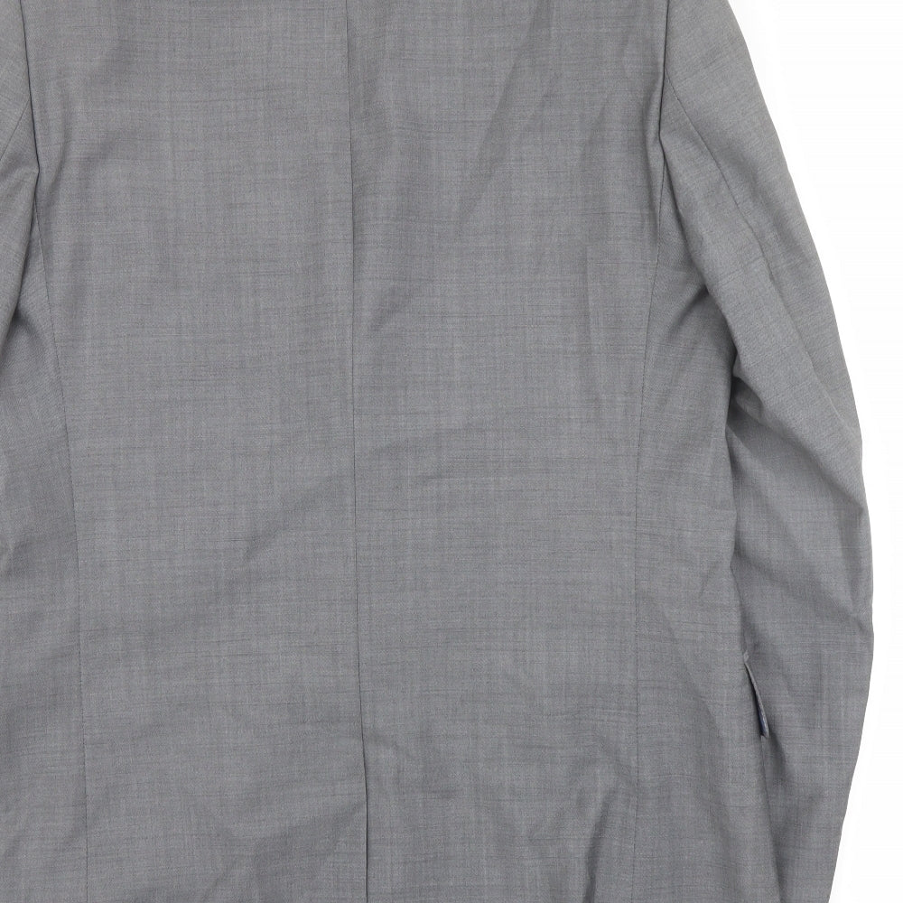 Linea Mens Grey Wool Jacket Suit Jacket Size 42 Regular
