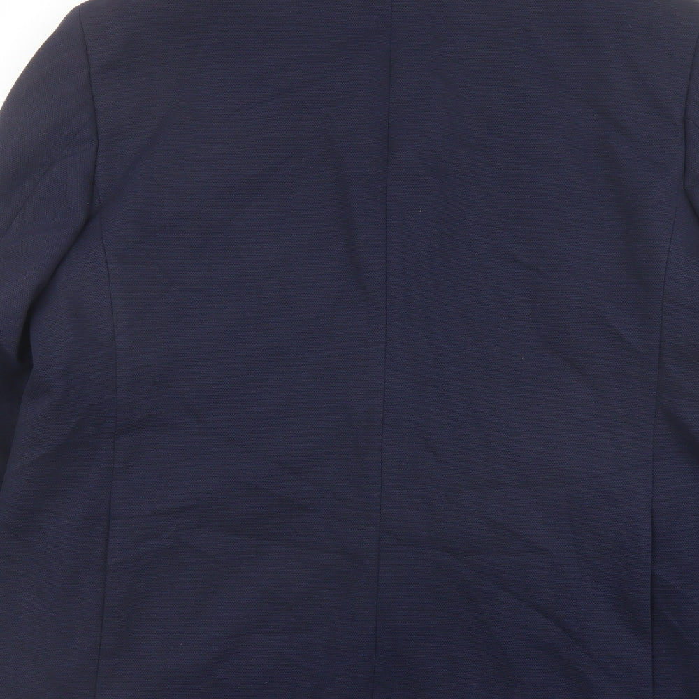 Marks & Spencer Mens Blue Polyamide Jacket Suit Jacket Size 48 Regular