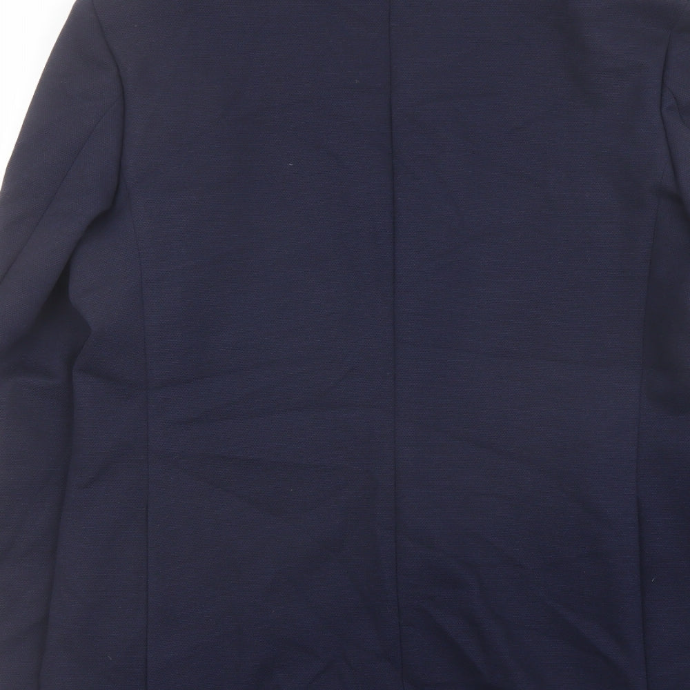 Marks & Spencer Mens Blue Polyamide Jacket Suit Jacket Size 42 Regular