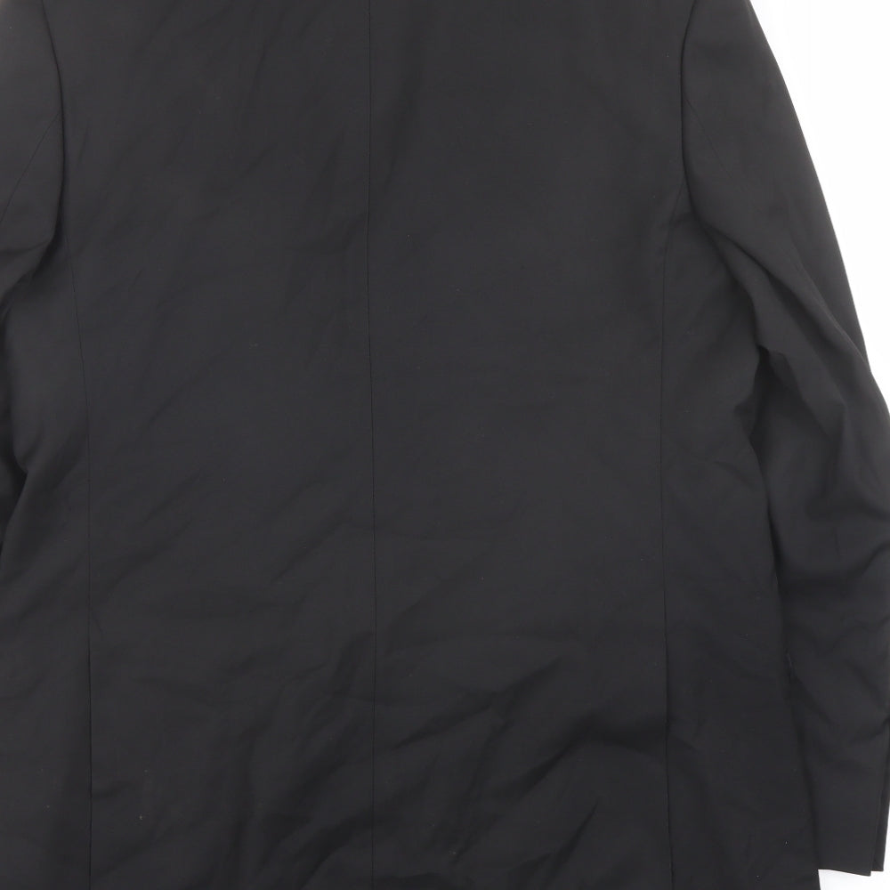 Marks & Spencer Mens Black Polyester Jacket Suit Jacket Size 42 Regular