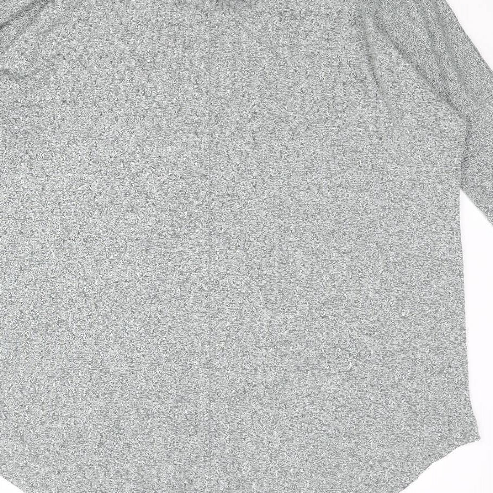 Topshop Womens Grey Round Neck Viscose Pullover Jumper Size 8