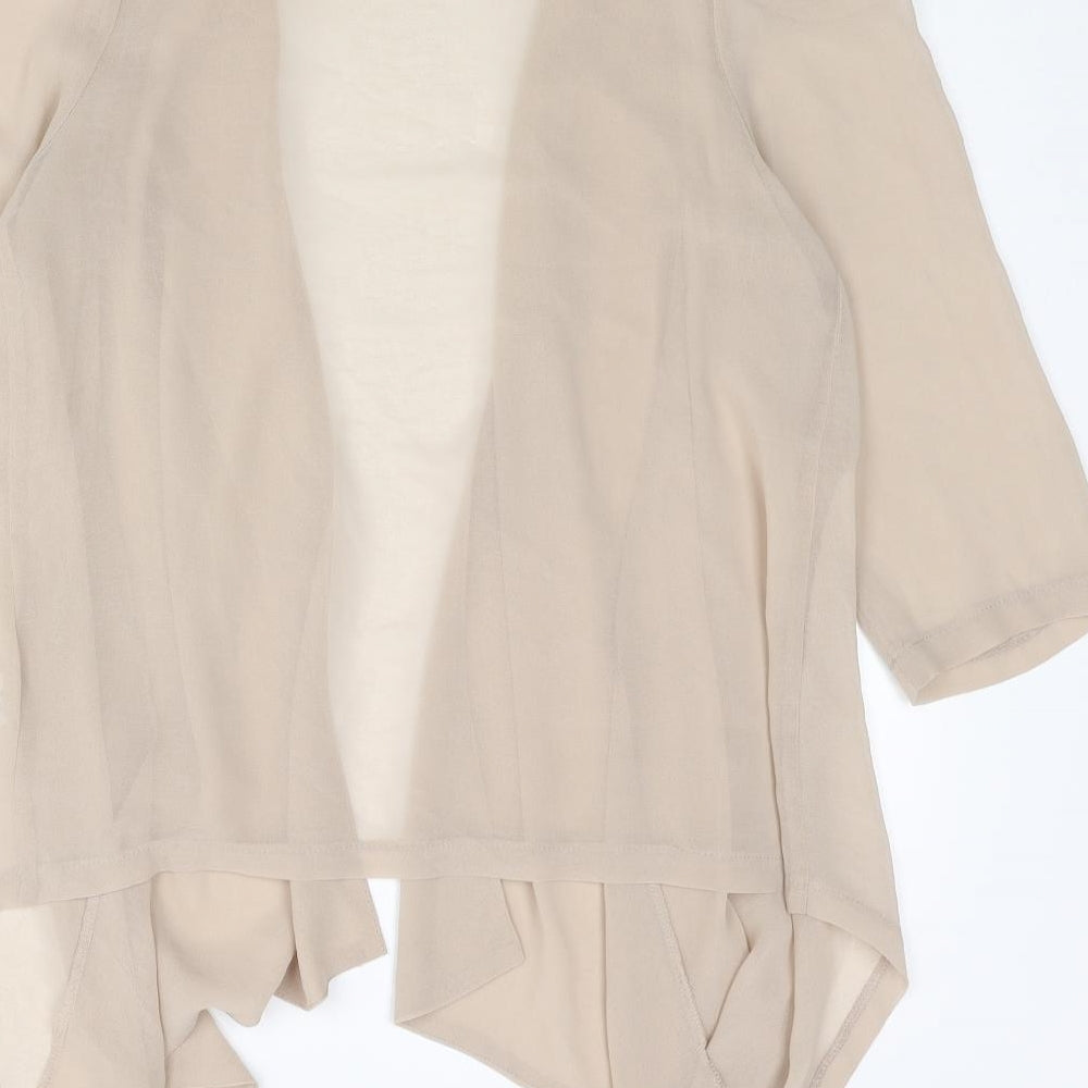 Miss Selfridge Womens Beige Polyester Kimono Blouse Size 8 V-Neck