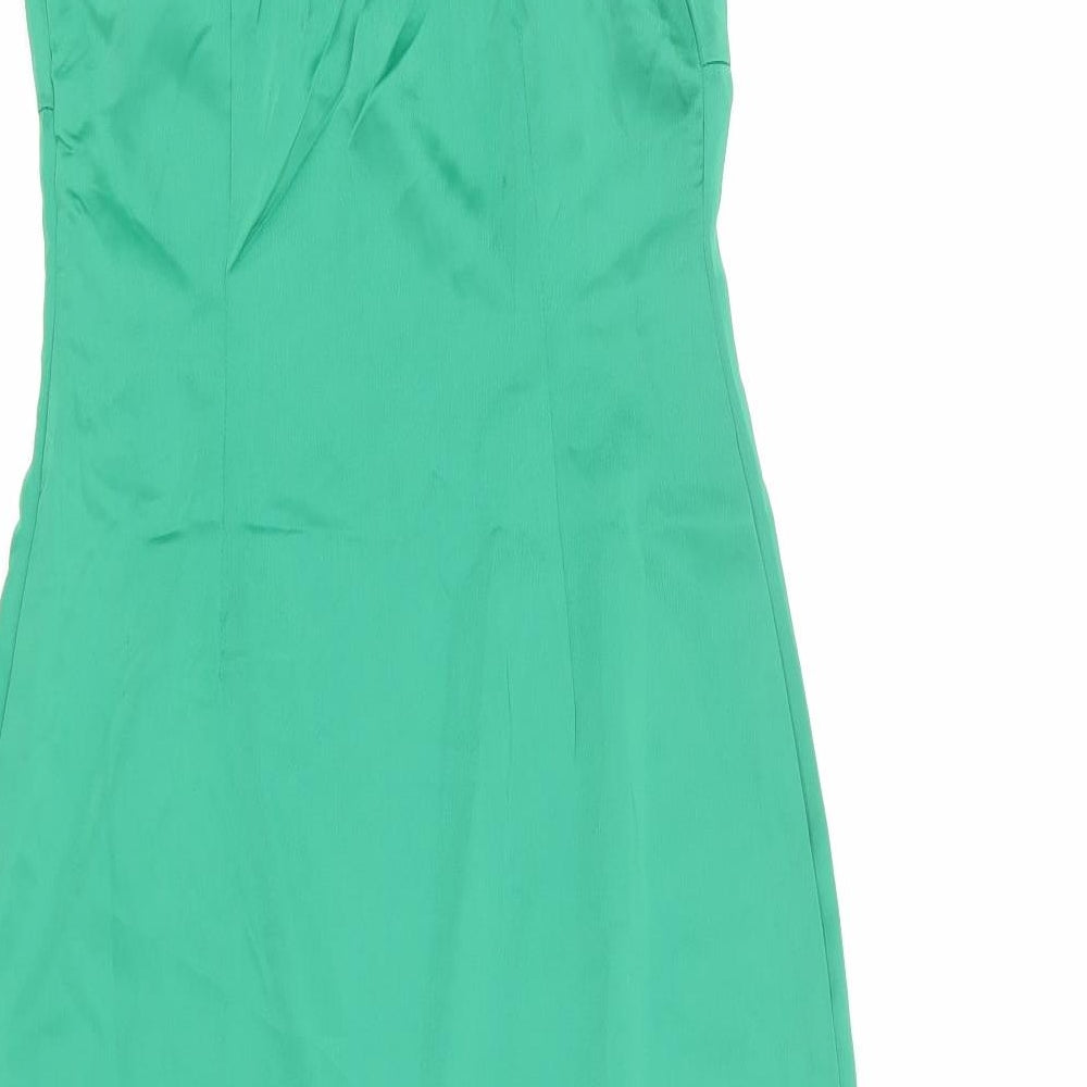 PRETTYLITTLETHING Womens Green Polyester Mermaid Size 8 Sweetheart Zip