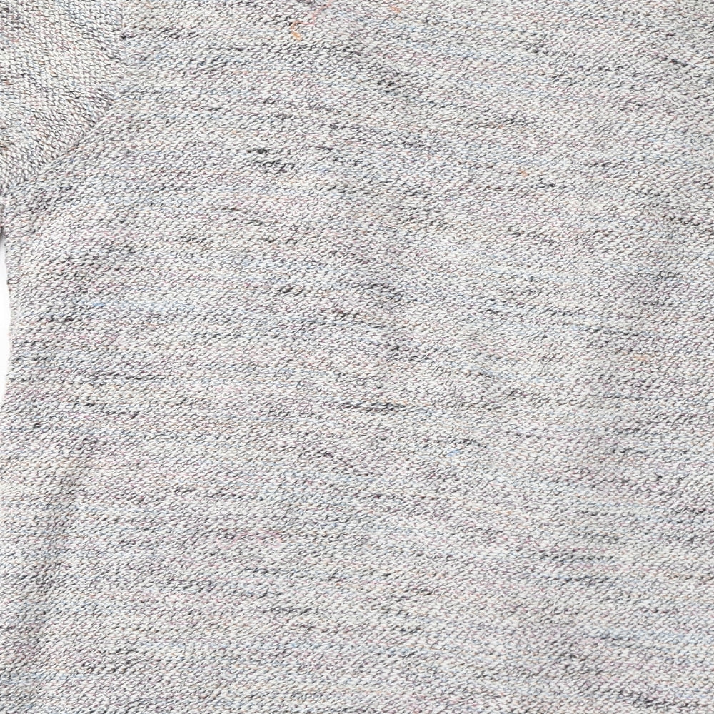 New Look Womens Grey Round Neck Polyester Cardigan Jumper Size 10