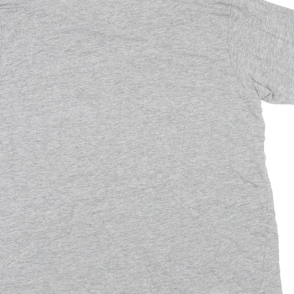 Huffer Womens Grey Cotton Basic T-Shirt Size 8 Round Neck