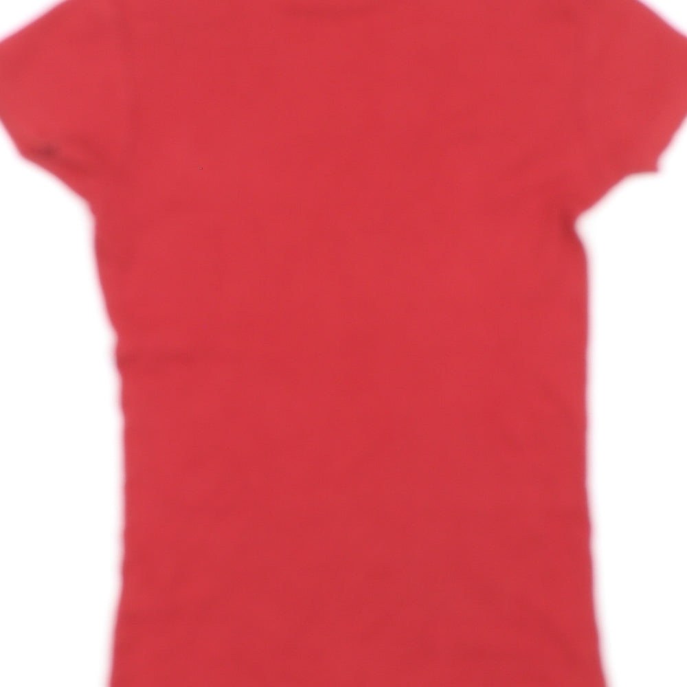 Zuiki Womens Red Cotton Basic T-Shirt Size XS Round Neck
