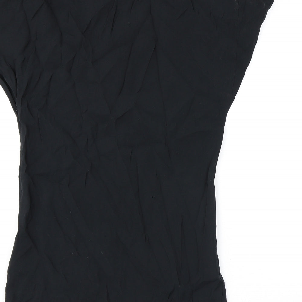 Zara Womens Black Modal Mini Size M Round Neck Pullover