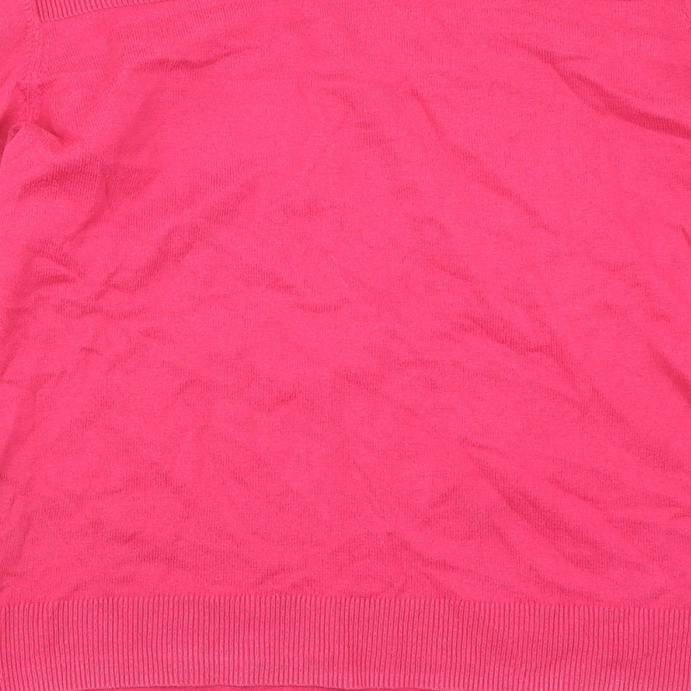Gap Womens Pink Round Neck Acrylic Pullover Jumper Size S