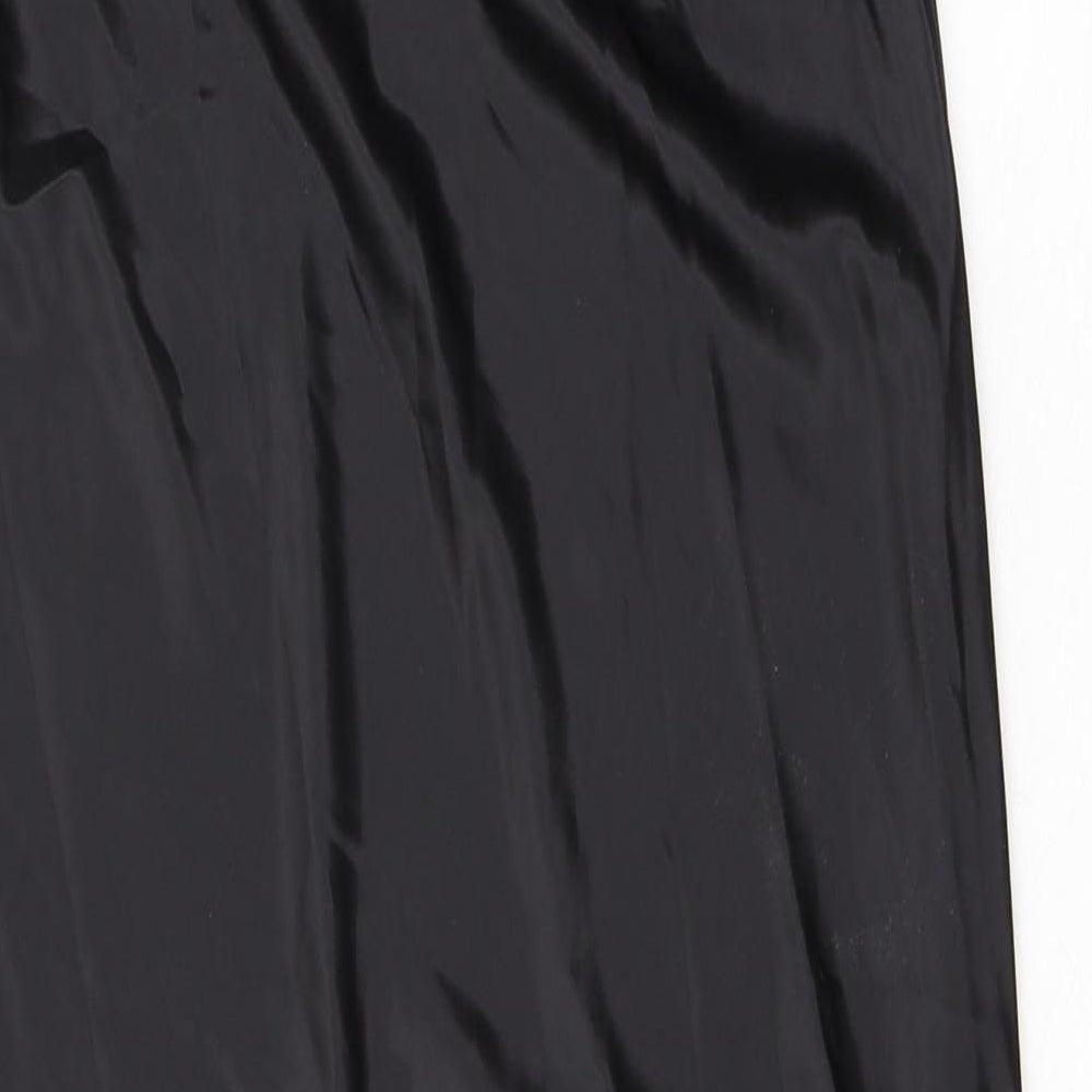 Divided by H&M Womens Black Polyester Slip Dress Size 8 Cowl Neck Pullover - Open Back