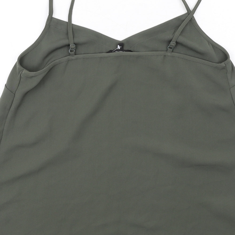 NEXT Womens Green Polyester Camisole Blouse Size 10 V-Neck