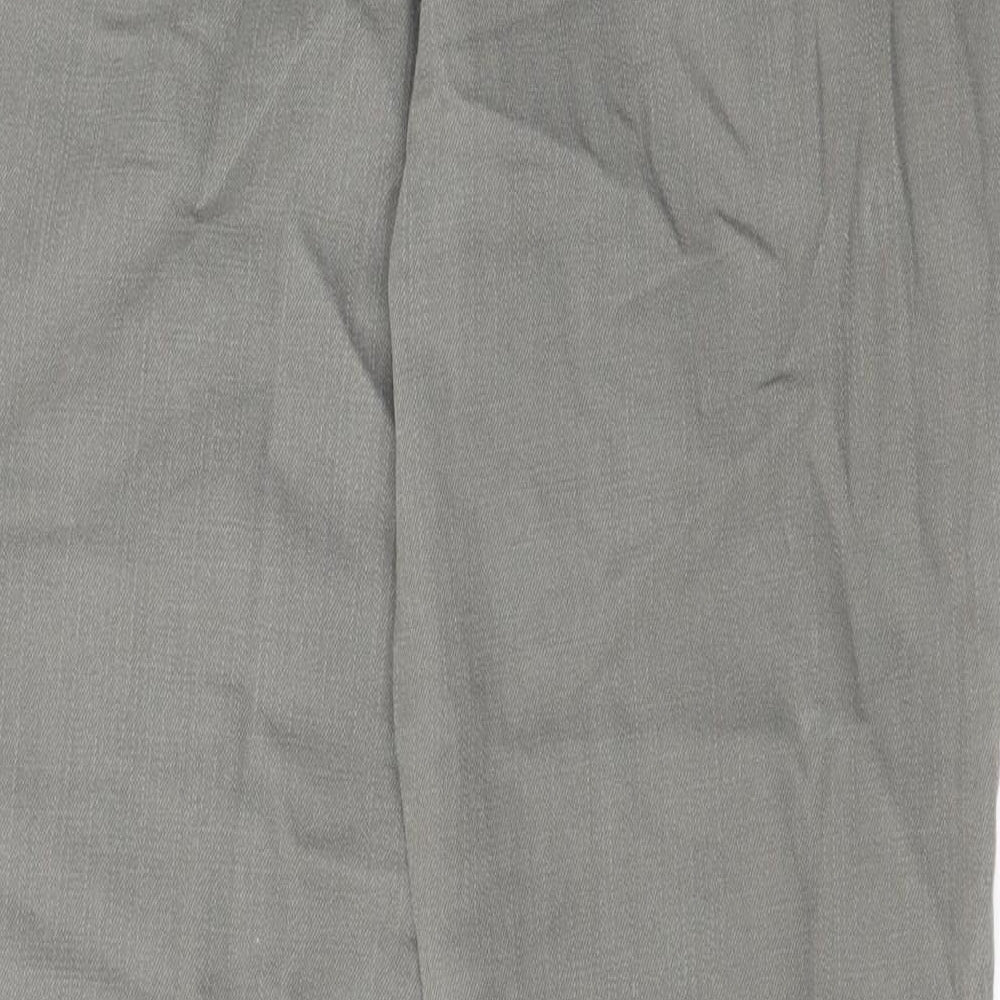 Country Casuals Womens Grey Cotton Straight Jeans Size 12 L27 in Regular Zip