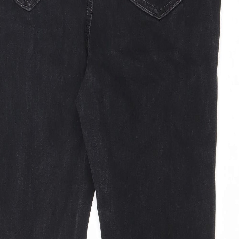 Marks and Spencer Womens Black Cotton Skinny Jeans Size 31 in L26.5 in Slim Zip