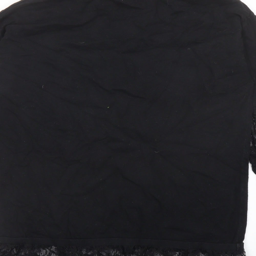 NEXT Womens Black Mock Neck Camel Pullover Jumper Size 10