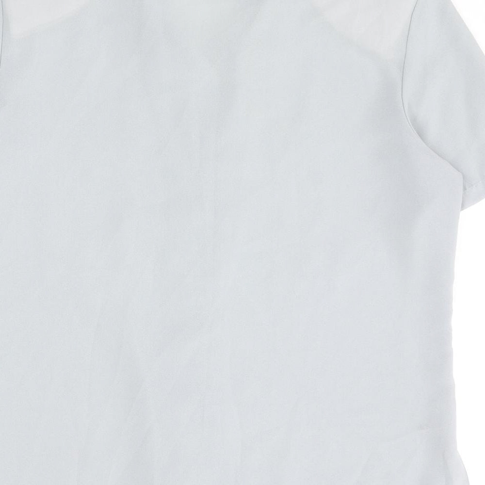 Bonmarché Womens Blue Polyester Basic Button-Up Size 16 Collared