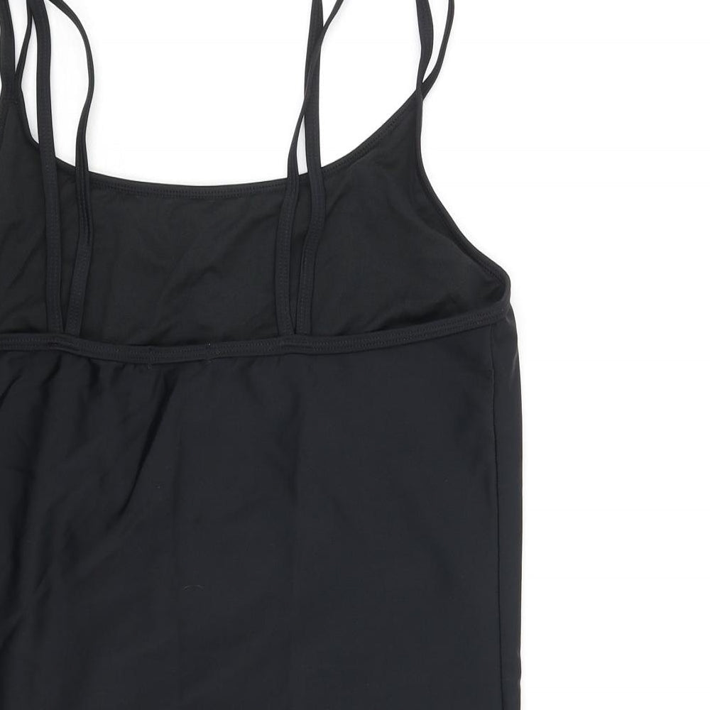 Damart Womens Black Polyamide Basic Tank Size 20 Round Neck