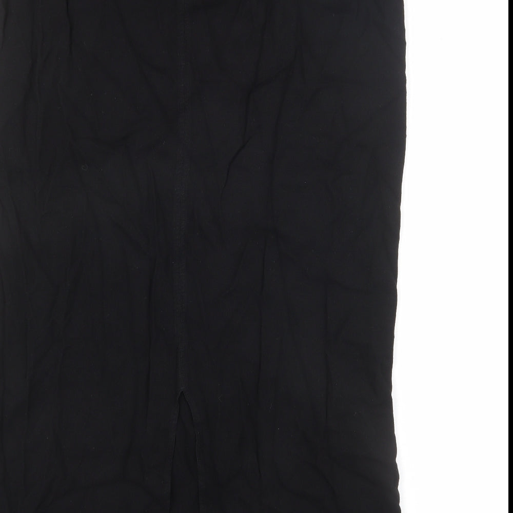 Offshoot Womens Black Viscose A-Line Skirt Size M - Size M-L