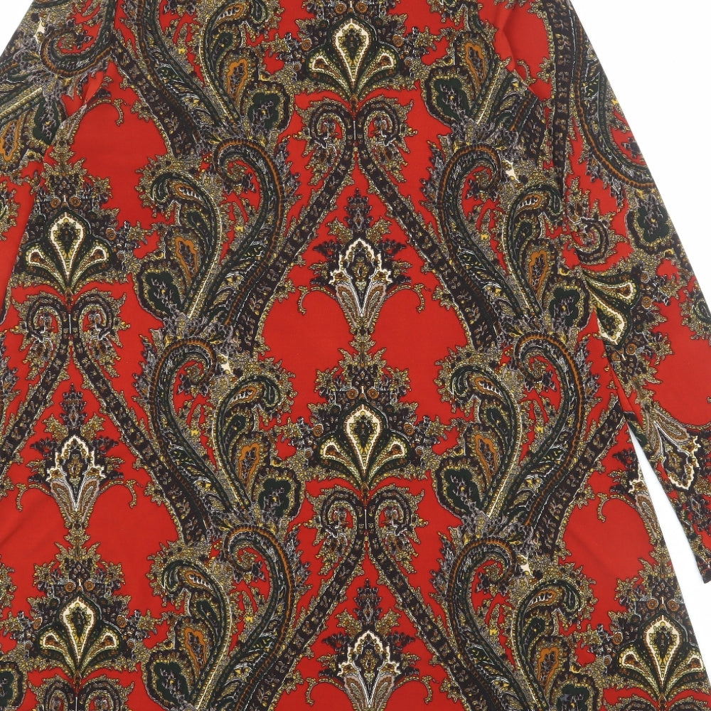Glamorous Womens Multicoloured Geometric Polyester A-Line Size S Round Neck Pullover
