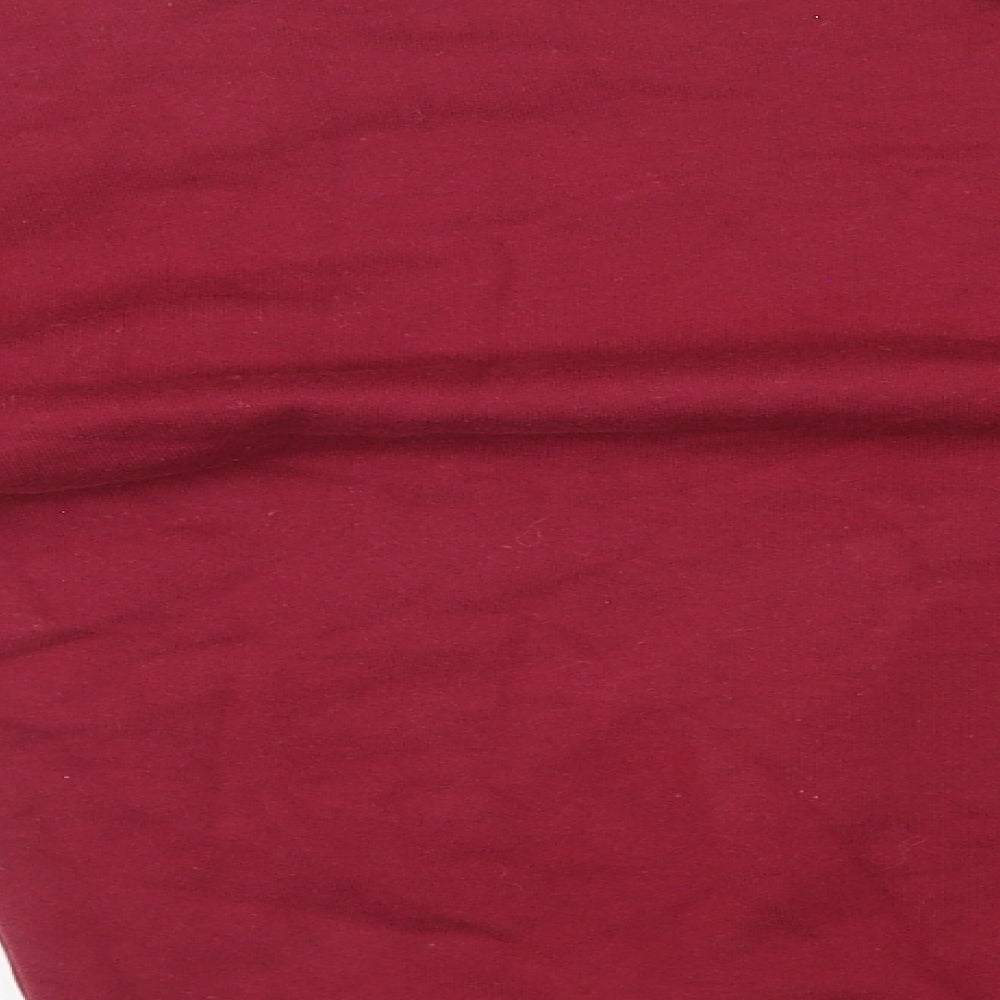 Teemill Womens Red Cotton Pullover Sweatshirt Size 10 Pullover - Cat