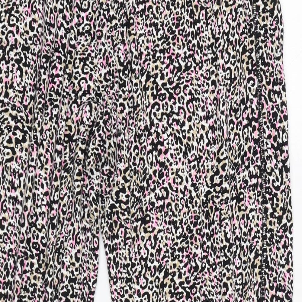 Marks & Spencer Womens Multicoloured Geometric Viscose Harem Leggings Size 6 L26 in