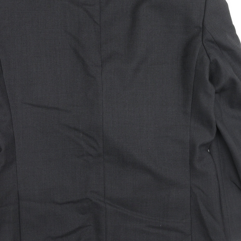 Nicholas Rowe Mens Black Wool Jacket Suit Jacket Size 42 Regular
