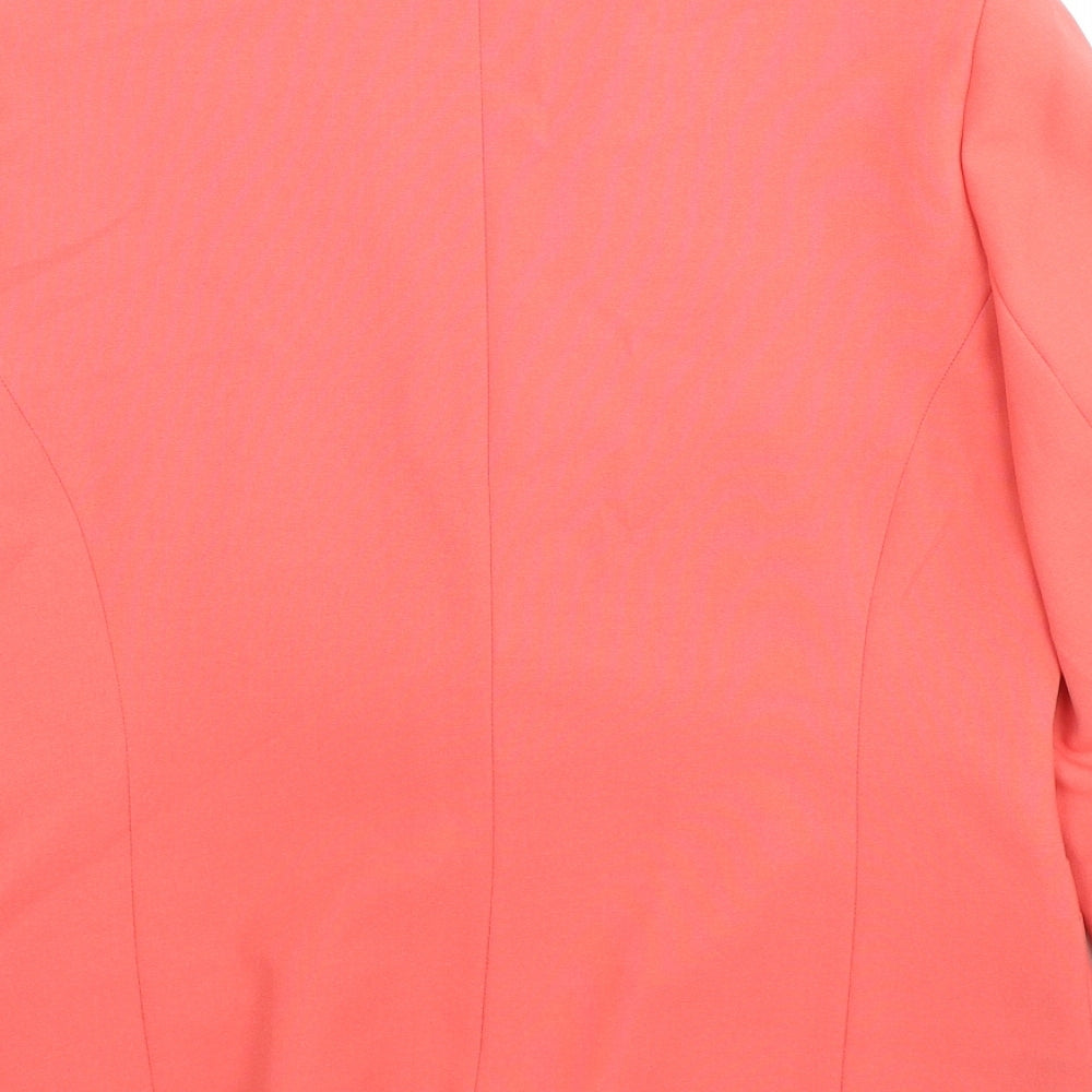 Essential Womens Pink Jacket Blazer Size 14 Button