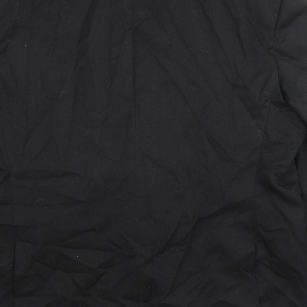 Marks & Spencer Mens Black Polyester Jacket Suit Jacket Size 42 Regular