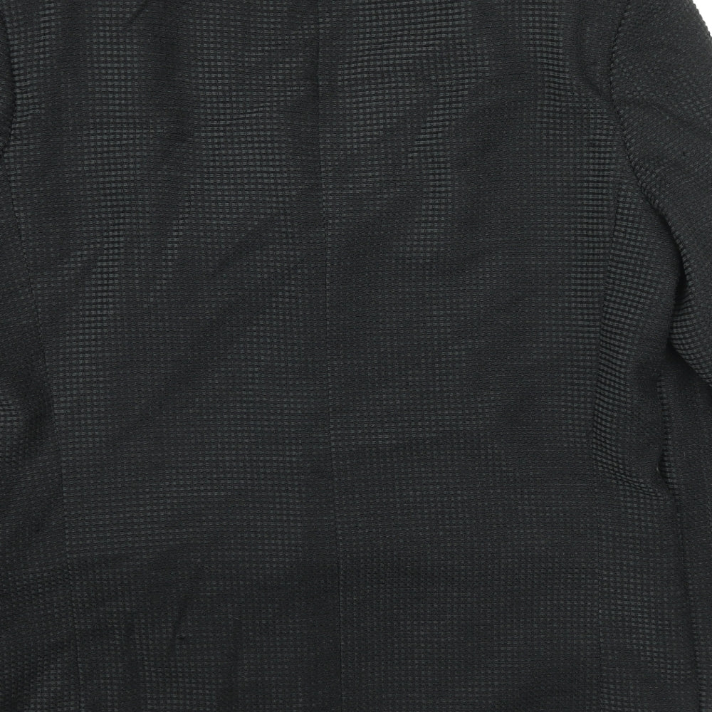 Douglas Mens Black Polyester Jacket Suit Jacket Size 40 Regular