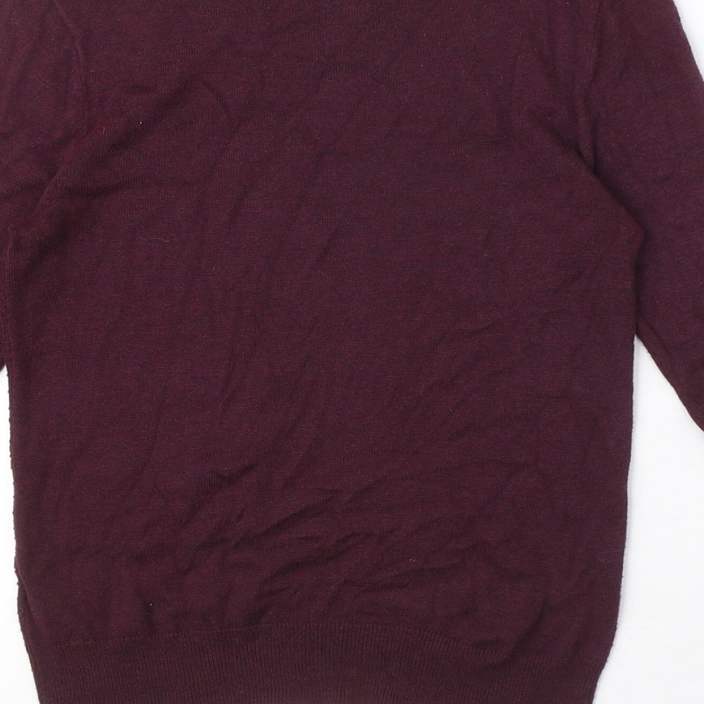 Dorothy Perkins Womens Purple Round Neck Viscose Pullover Jumper Size 6