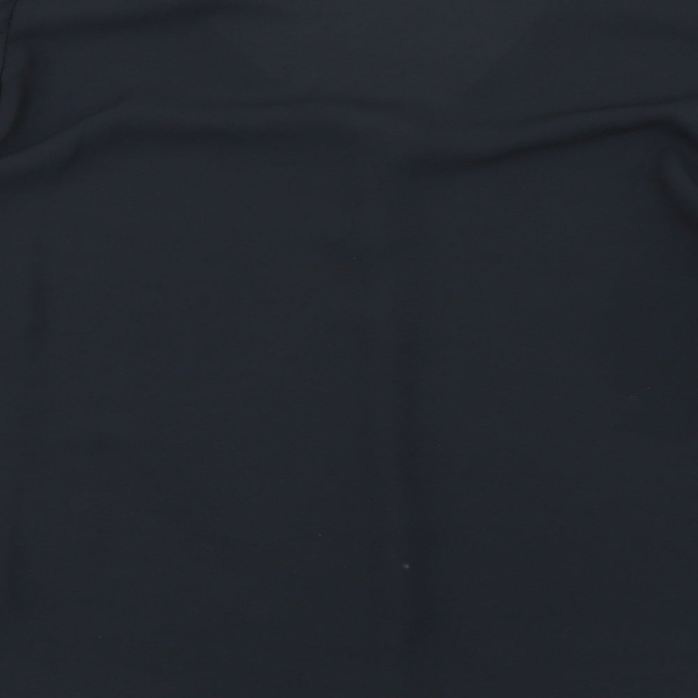 Marks & Spencer Womens Black Polyester Basic Blouse Size 8 V-Neck