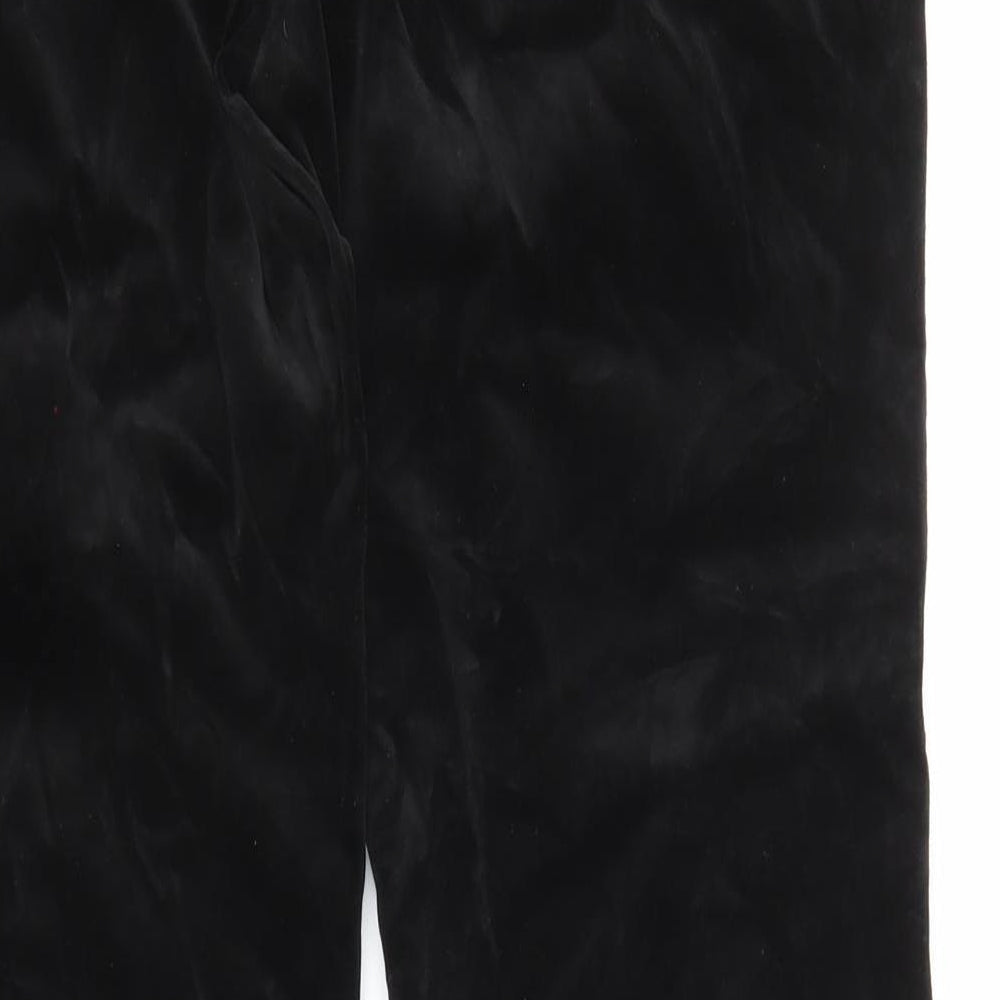 Gap Womens Black Cotton Trousers Size 30 L29 in Regular Zip