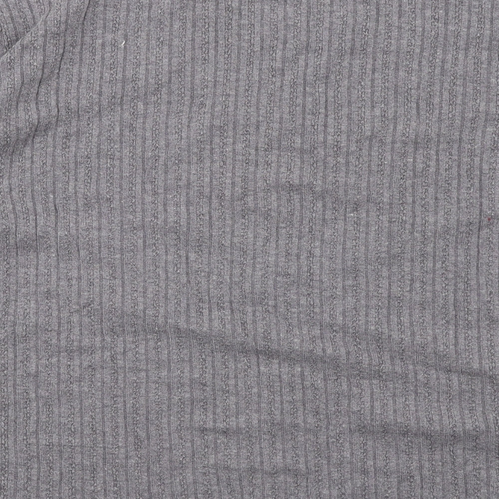 Design History Womens Grey Round Neck Polyester Pullover Jumper Size 20