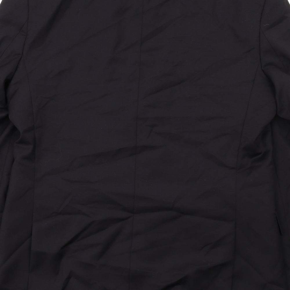 Marks & Spencer Mens Black Wool Jacket Suit Jacket Size 40 Regular