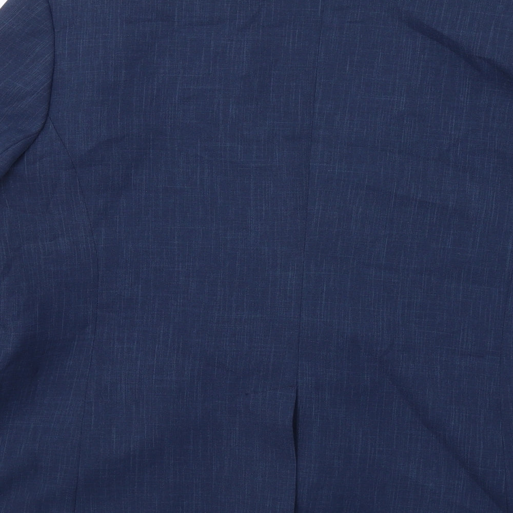 Ellie Louise Womens Blue Polyester Jacket Suit Size 16