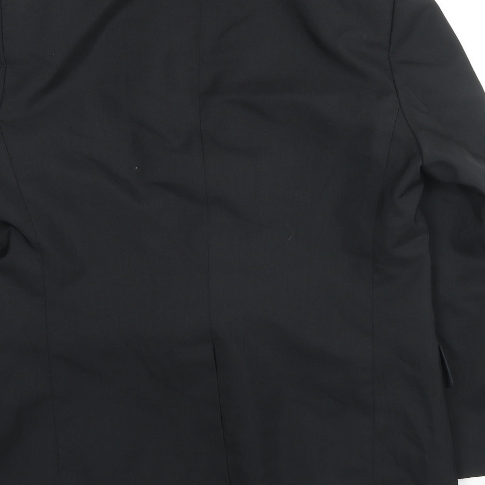 Burton Mens Black Polyester Tuxedo Suit Jacket Size 42 Regular