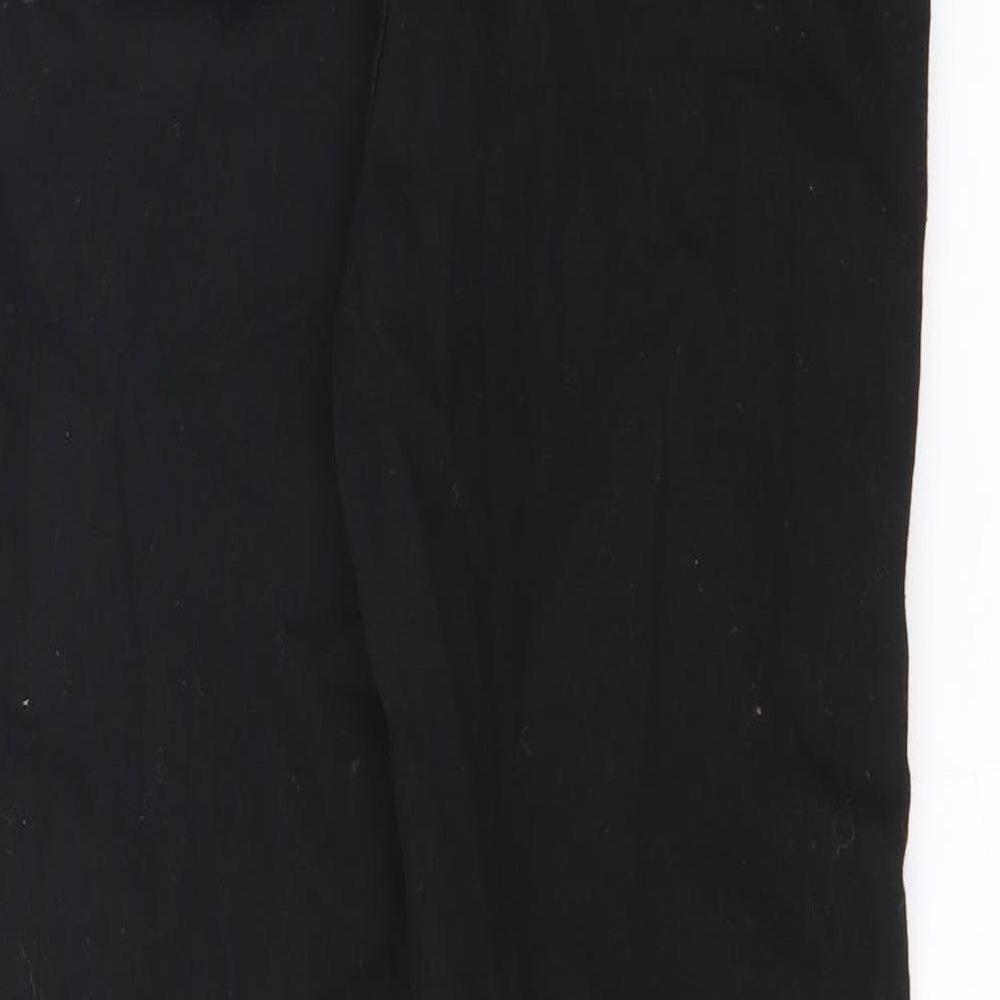 John Lewis Womens Black Cotton Skinny Jeans Size 12 L27.5 in Regular Zip
