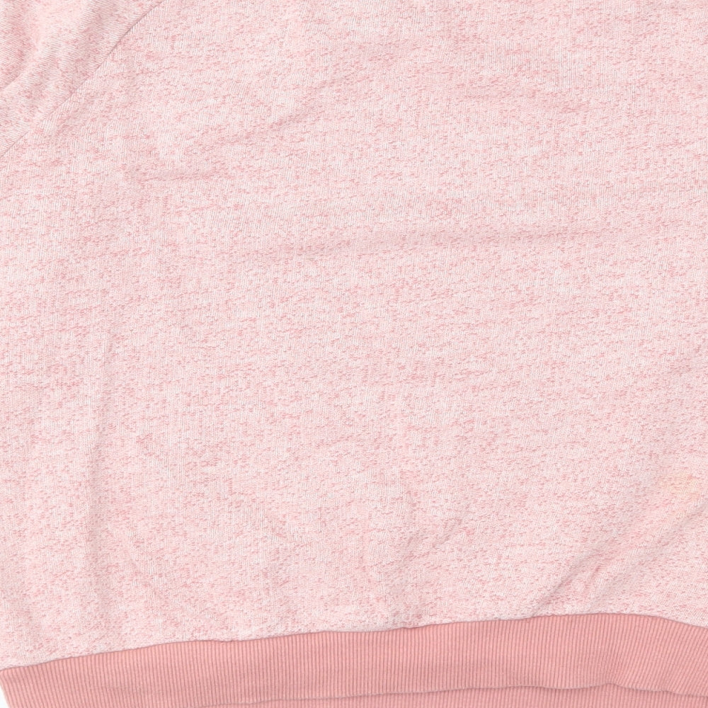 River Island Womens Pink Cotton Pullover Sweatshirt Size 10 Pullover - Revisable Sequin Penguin