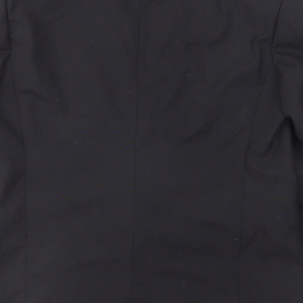Studio Mens Blue Wool Tuxedo Suit Jacket Size 40 Regular