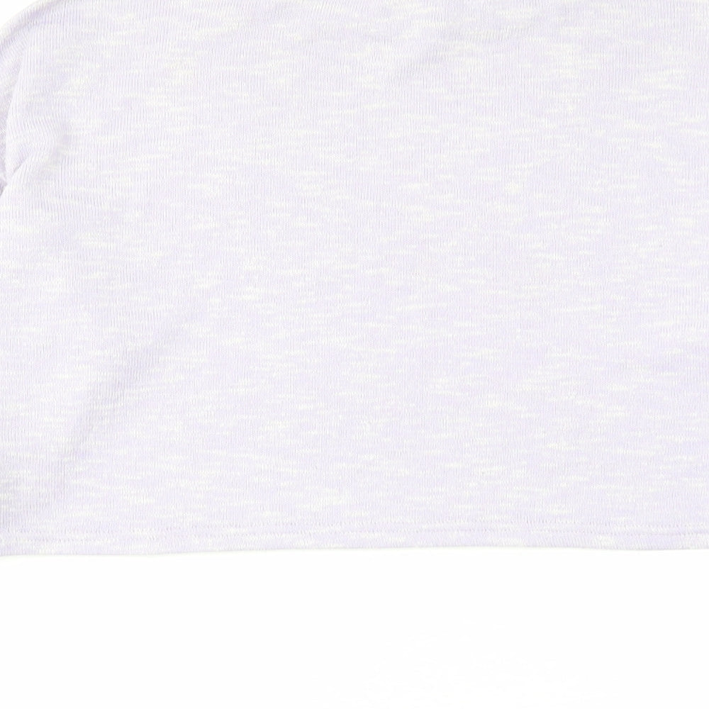 New Look Womens Purple Round Neck Polyester Pullover Jumper Size S